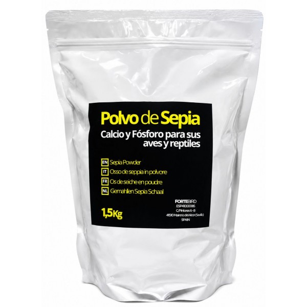 Polvo de Sepia 1,5 kg | Fuente natural de Calcio y Fósforo para sus aves Sistema Oseo