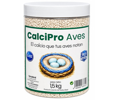 CalciPro Aves 1,5 kg | Calcio de Alta Absorción ideal para periodos de cria
