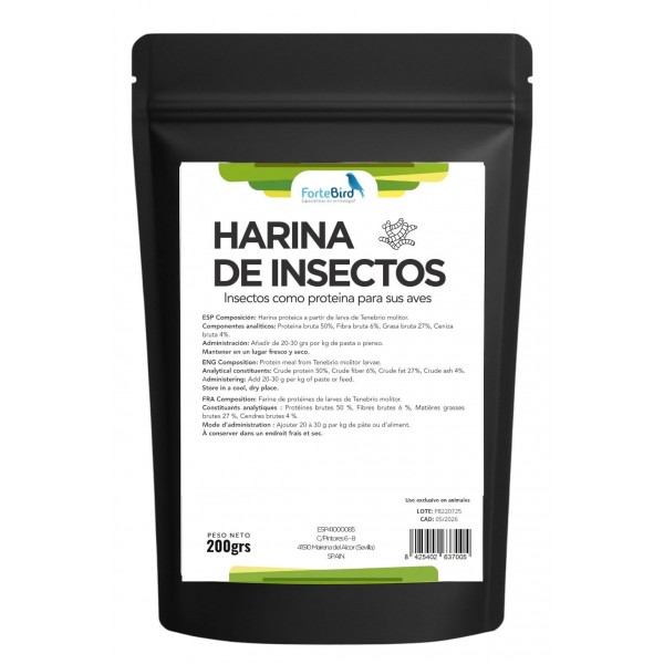 Harina de Insectos Fortebird 200 grs ForteBird Harina de Insectos Fortebird 200 grs ForteBird