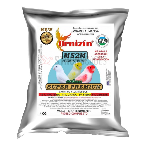 Pienso MS2M  Canarios Sin Dore Ornizin Comida para canarios