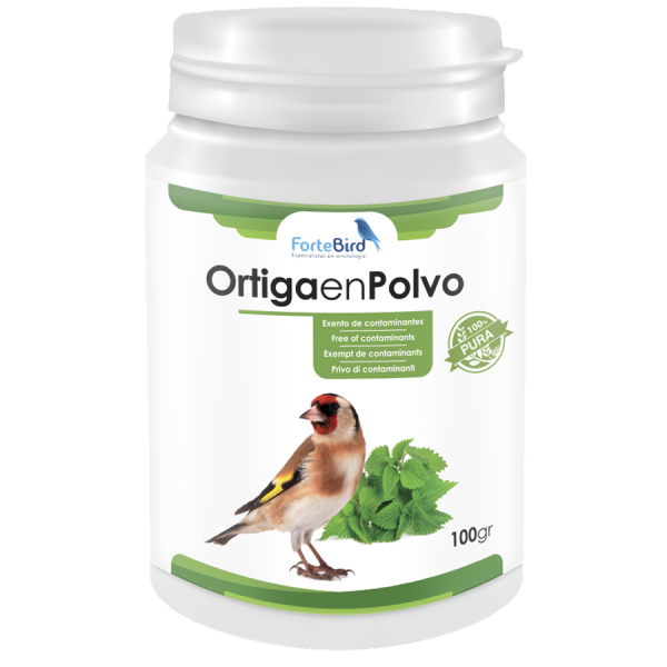 Ortiga en Polvo 100% Puro | Encelador natural para aves Food for goldfinches and wild birds