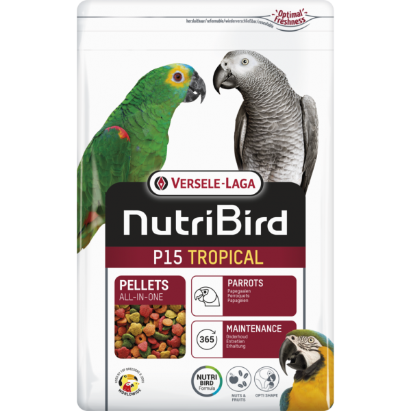 Nutribird P15 Tropical (pienso de mantenimiento completo y equilibrado para papagayos) Comida para loros Nutribird P15 Tropical (pienso de mantenimiento completo y equilibrado para papagayos) Comida para loros