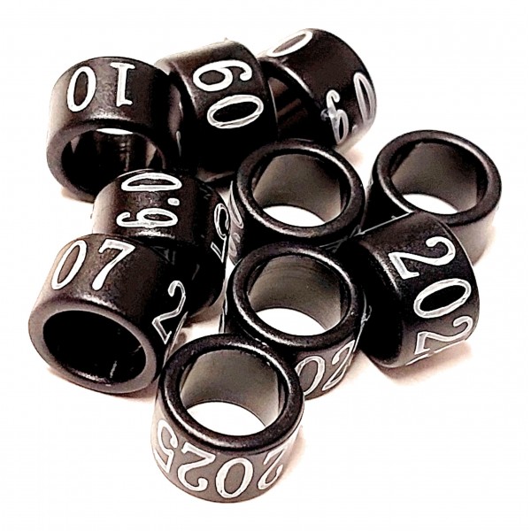 Canarios / Anillas Grabadas con año y numeradas de Aluminio 3mm Rings Canarios / Anillas Grabadas con año y numeradas de Aluminio 3mm Rings