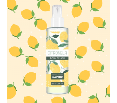Citronella Body Splash, Saphir Body Insect Repellent 200 ml.