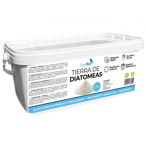 Tierra de Diatomeas Fortebird 1,5kg Parasitos externos / Insecticidas