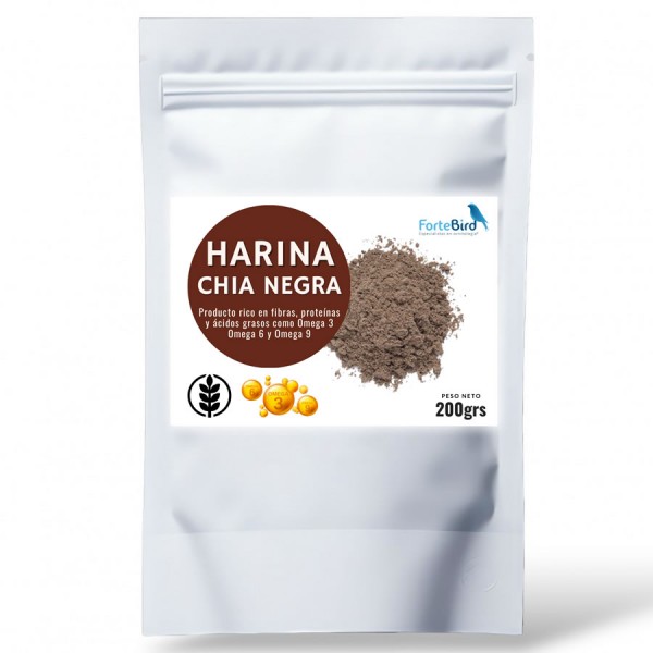 Harina de Chía Negra – Suplemento nutricional para aves ForteBird