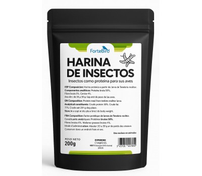 Harina de Insectos Fortebird 200 grs