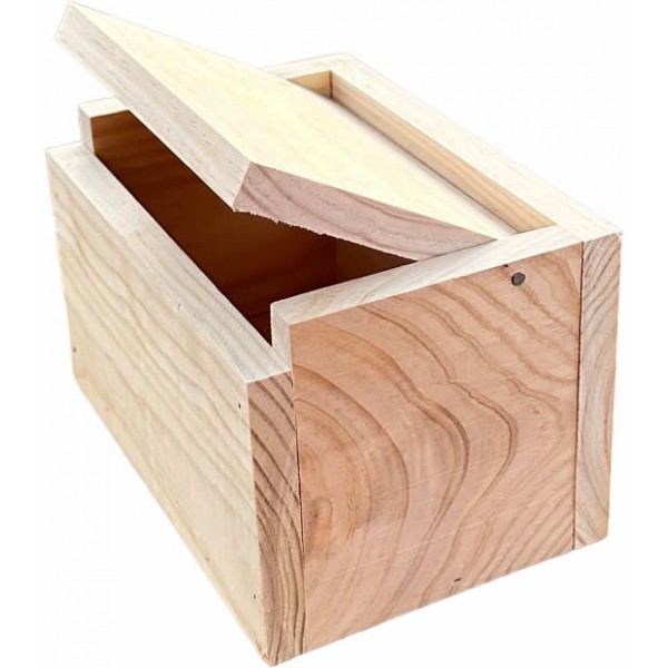 Nido de madera de pino para periquitos Nests and accessories for the nest Nido de madera de pino para periquitos Nests and accessories for the nest