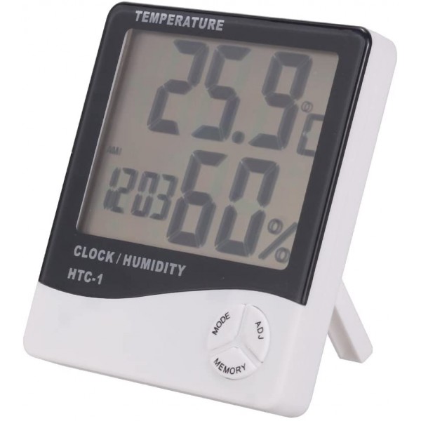 Termometro / Higrometro digital con reloj Accesorios para aviarios Termometro / Higrometro digital con reloj Accesorios para aviarios