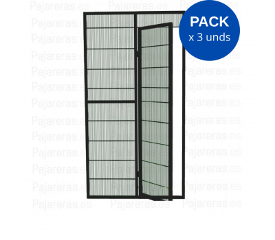 Panel de voladero con puerta peatonal antracita