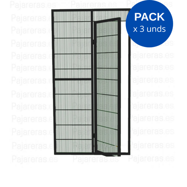 Panel de voladero con puerta peatonal antracita Aviaries