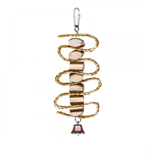 Juguete con paja y cascabel, 21cm Bird Toys Juguete con paja y cascabel, 21cm Bird Toys