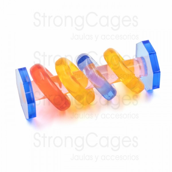 Juguete pesas con aros metacrilato Juguete pesas con aros metacrilato