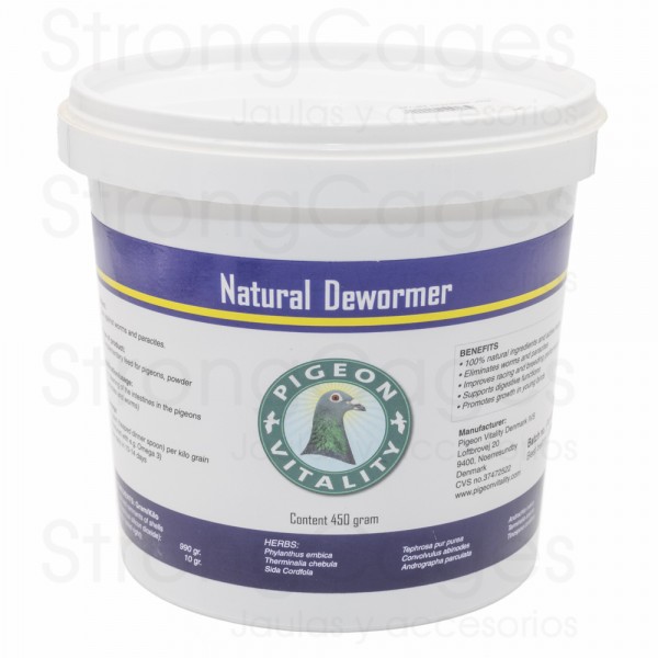 Pigeon Vitality Natural Dewormer 450 gr, (la solución 100% natural contra los parásitos internos) Pigeon Vitality Natural Dewormer 450 gr, (la solución 100% natural contra los parásitos internos)