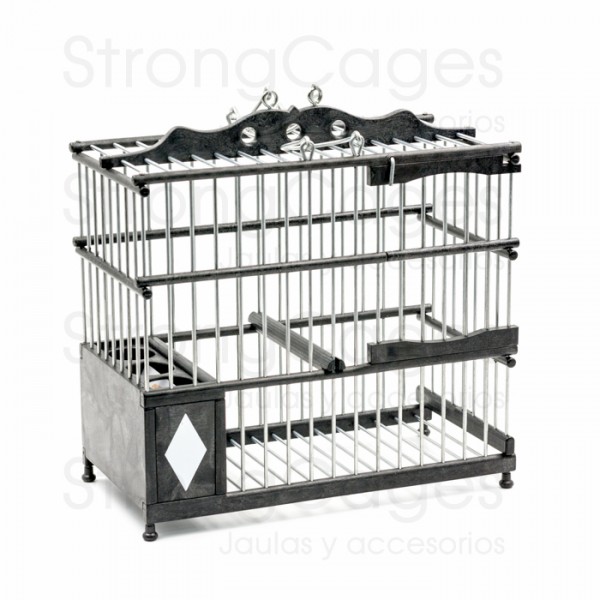Jaula Malagueña color negro PVC Silvestrismo cages and accessories Jaula Malagueña color negro PVC Silvestrismo cages and accessories