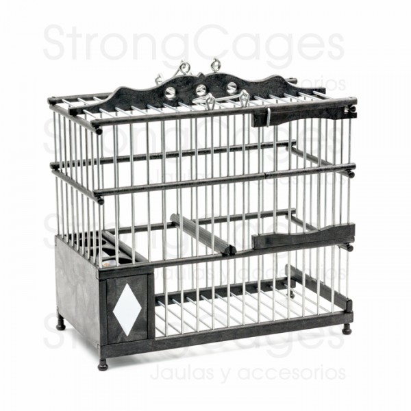 Jaula Malagueña color negro PVC Silvestrismo cages and accessories