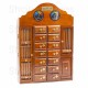 Handcrafted wooden cabinet with 14 drawers and accessories. Handcrafted wooden cabinet with 14 drawers and accessories.