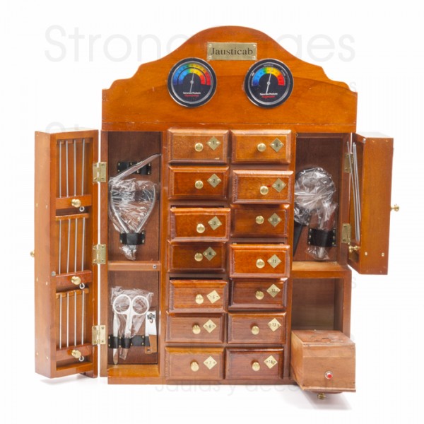 Handcrafted wooden cabinet with 14 drawers and accessories. Handcrafted wooden cabinet with 14 drawers and accessories.