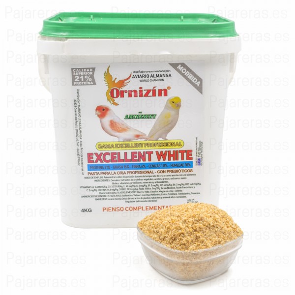 Pasta Excellent Profesional White Ornizin 4 kg Morbid breeding stock