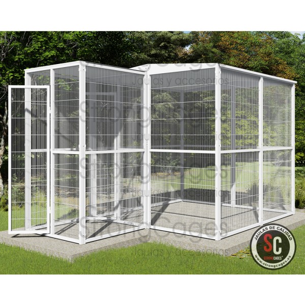 Voladera Peñiscola (2x2 metros con habitáculo seguridad) Aviaries