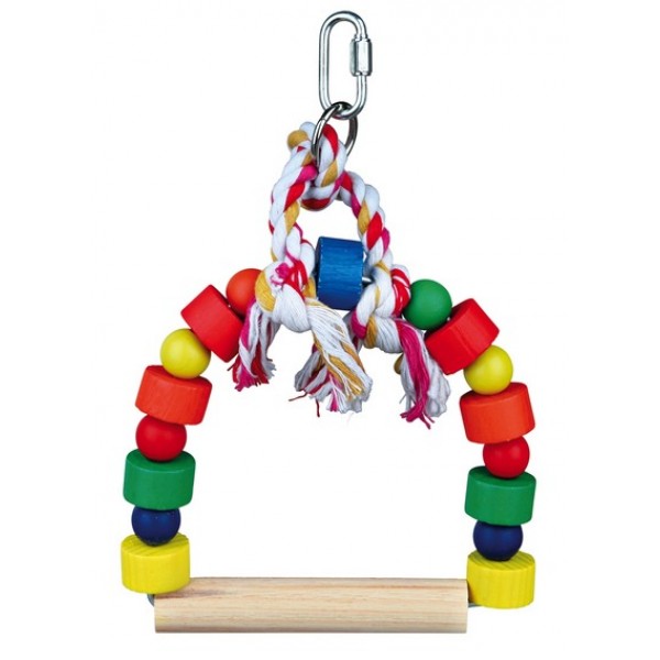 Columpio arco coloreado tacos madera 13 X 19 cm Bird Toys