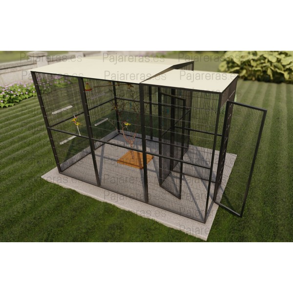 Voladera Peñiscola (2x2 metros con habitáculo seguridad) Aviaries